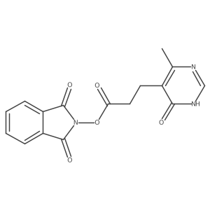 1,3-dioxo-2,3-dihydro-1H-isoindol-2-yl 3-(4-methyl-6-oxo-1,6-dihydropyrimidin-5-yl)propanoate Structure