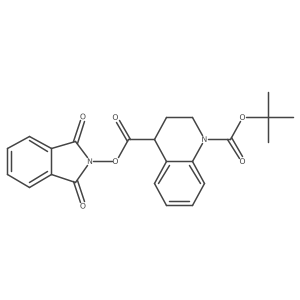 1-tert-butyl 4-(1,3-dioxo-2,3-dihydro-1H-isoindol-2-yl) 1,2,3,4-tetrahydroquinoline-1,4-dicarboxylate结构式