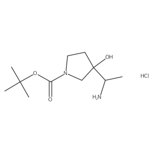 Tert-butyl 3-(1-aminoethyl)-3-hydroxypyrrolidine-1-carboxylate;hydrochloride Structure