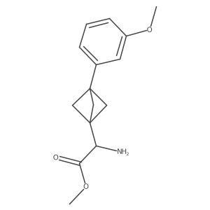 Methyl 2-amino-2-[3-(3-methoxyphenyl)-1-bicyclo[1.1.1]pentanyl]acetate结构式