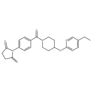 1-(4-{4-[(5-Ethylpyrimidin-2-yl)oxy]piperidine-1-carbonyl}phenyl)pyrrolidine-2,5-dione结构式