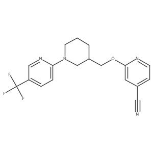 2-[[1-[5-(Trifluoromethyl)pyridin-2-yl]piperidin-3-yl]methoxy]pyridine-4-carbonitrile Structure