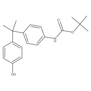 tert-butyl N-{4-[2-(4-hydroxyphenyl)propan-2-yl]phenyl}carbamate Structure