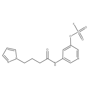 3-Fluorosulfonyloxy-5-(4-pyrazol-1-ylbutanoylamino)pyridine Structure
