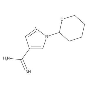 1-(oxan-2-yl)-1H-pyrazole-4-carboximidamide结构式