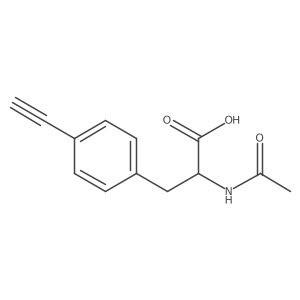(2R)-2-acetamido-3-(4-ethynylphenyl)propanoic acid结构式