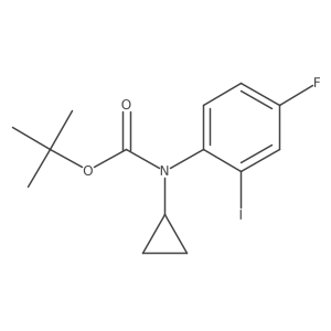 tert-butyl N-cyclopropyl-N-(4-fluoro-2-iodophenyl)carbamate Structure