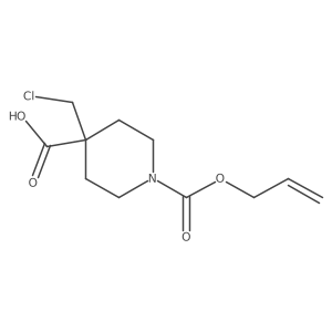 4-(Chloromethyl)-1-[(prop-2-en-1-yloxy)carbonyl]piperidine-4-carboxylic acid Structure