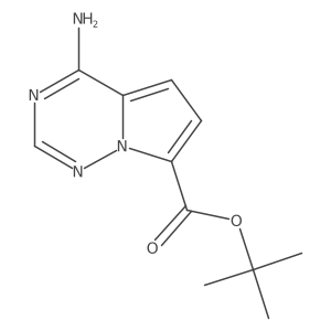 Tert-butyl 4-aminopyrrolo[2,1-f][1,2,4]triazine-7-carboxylate Structure