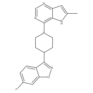 6-fluoro-3-(1-{6-methyl-5H-pyrrolo[3,2-d]pyrimidin-4-yl}piperidin-4-yl)-1,2-benzoxazole Structure