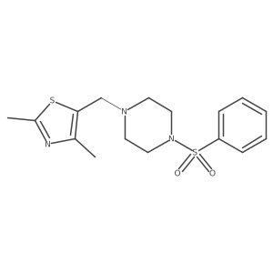 1-(Benzenesulfonyl)-4-[(2,4-dimethyl-1,3-thiazol-5-yl)methyl]piperazine Structure
