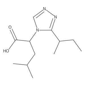 2-[3-(butan-2-yl)-4H-1,2,4-triazol-4-yl]-4-methylpentanoic acid Structure