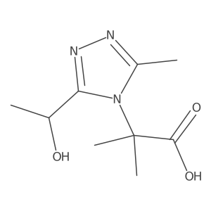 2-(3-(1-Hydroxyethyl)-5-methyl-4H-1,2,4-triazol-4-yl)-2-methylpropanoic acid结构式