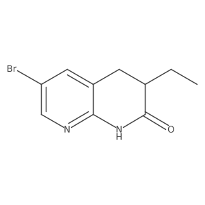 6-Bromo-3-ethyl-1,2,3,4-tetrahydro-1,8-naphthyridin-2-one结构式