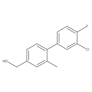 (3'-Chloro-4'-fluoro-2-methyl-[1,1'-biphenyl]-4-yl)methanol结构式