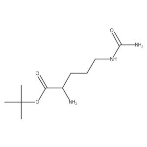 tert-butyl (2R)-2-amino-5-(carbamoylamino)pentanoate结构式