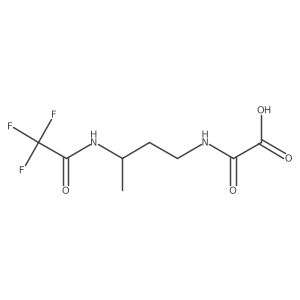 {[3-(2,2,2-Trifluoroacetamido)butyl]carbamoyl}formic acid结构式