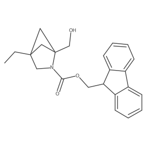 (9H-fluoren-9-yl)methyl 4-ethyl-1-(hydroxymethyl)-2-azabicyclo[2.1.1]hexane-2-carboxylate结构式
