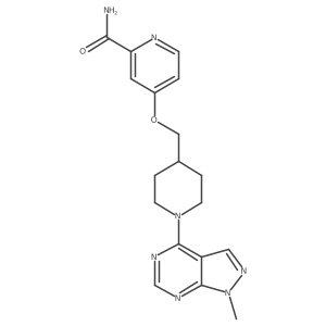 4-[(1-{1-methyl-1H-pyrazolo[3,4-d]pyrimidin-4-yl}piperidin-4-yl)methoxy]pyridine-2-carboxamide Structure