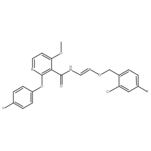 N-({[(2-chloro-4-fluorobenzyl)oxy]imino}methyl)-2-(4-fluorophenoxy)-4-methoxynicotinamide Structure
