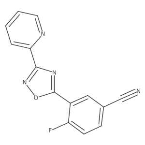 3-(Pyridin-2-yl)-5-(5-cyano-2-fluorophenyl)-1,2,4-oxadiazole结构式