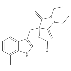 1,3-Diethyl 2-(formylamino)-2-[(7-methyl-1H-indol-3-yl)methyl]propanedioate Structure