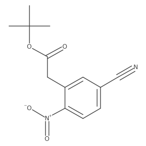 Benzeneacetic acid, 5-cyano-2-nitro-, 1,1-dimethylethyl ester结构式