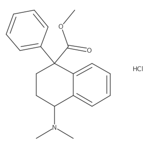 methyl (1R,4R)-4-(dimethylamino)-1-phenyl-3,4-dihydro-2H-naphthalene-1-carboxylate;hydrochloride结构式