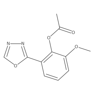 Phenol, 2-methoxy-6-(1,3,4-oxadiazol-2-yl)-, 1-acetate结构式
