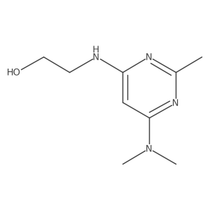 2-[[6-(Dimethylamino)-2-methyl-4-pyrimidinyl]amino]ethanol结构式