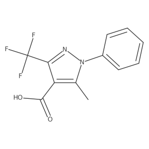 5-Methyl-1-phenyl-3-(trifluoromethyl)-1H-pyrazole-4-carboxylic acid Structure
