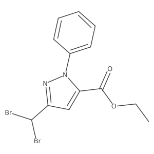 Ethyl 3-(dibromomethyl)-1-phenyl-1H-pyrazole-5-carboxylate结构式