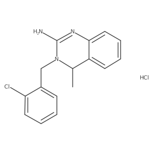 3-[(2-chlorophenyl)methyl]-4-methyl-4H-quinazolin-2-amine;hydrochloride结构式