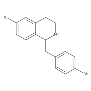 1,2,3,4-Tetrahydro-1-[(4-hydroxyphenyl)methyl]-6-isoquinolinol Structure
