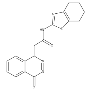 2-(4-oxo-1H-phthalazin-1-yl)-N-(4,5,6,7-tetrahydro-1,3-benzothiazol-2-yl)acetamide结构式