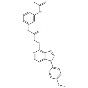N-(3-acetamidophenyl)-2-((3-(4-methoxyphenyl)-3H-[1,2,3]triazolo[4,5-d]pyrimidin-7-yl)thio)acetamide Structure