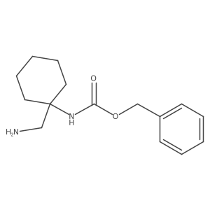 benzyl N-[1-(aminomethyl)cyclohexyl]carbamate结构式