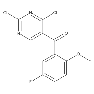 (2,4-Dichloro-pyrimidin-5-yl)-(5-fluoro-2-methoxy-phenyl)-methanone结构式