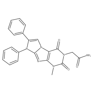 2-(1-methyl-2,4-dioxo-7,8-diphenyl-1H-imidazo[2,1-f]purin-3(2H,4H,8H)-yl)acetamide结构式