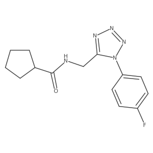 N-((1-(4-fluorophenyl)-1H-tetrazol-5-yl)methyl)cyclopentanecarboxamide Structure
