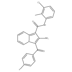 2-amino-N-(3-chloro-2-methylphenyl)-3-(4-fluorobenzoyl)indolizine-1-carboxamide Structure