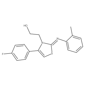 (Z)-2-(4-(4-fluorophenyl)-2-(o-tolylimino)thiazol-3(2H)-yl)ethanol Structure