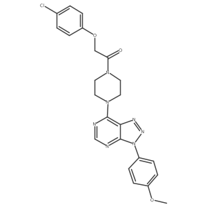 2-(4-chlorophenoxy)-1-(4-(3-(4-methoxyphenyl)-3H-[1,2,3]triazolo[4,5-d]pyrimidin-7-yl)piperazin-1-yl)ethanone Structure
