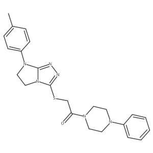 1-(4-phenylpiperazin-1-yl)-2-((7-(p-tolyl)-6,7-dihydro-5H-imidazo[2,1-c][1,2,4]triazol-3-yl)thio)ethanone Structure