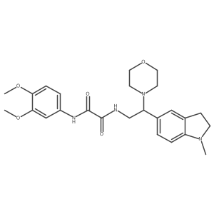 N1-(3,4-dimethoxyphenyl)-N2-(2-(1-methylindolin-5-yl)-2-morpholinoethyl)oxalamide Structure