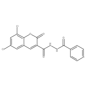 N'-(6,8-dichloro-2-oxo-2H-chromene-3-carbonyl)pyridine-4-carbohydrazide结构式