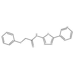 2-(phenylthio)-N-(5-(pyridin-3-yl)-1,3,4-oxadiazol-2-yl)acetamide Structure