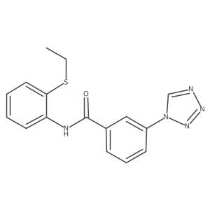 N-[2-(ethylsulfanyl)phenyl]-3-(1H-tetrazol-1-yl)benzamide Structure