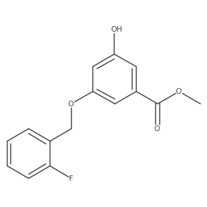Methyl 3-(2-fluorobenzyloxy)-5-hydroxybenzoate Structure