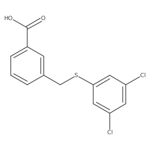 3-{[(3,5-Dichlorophenyl)sulfanyl]methyl}benzoic acid Structure